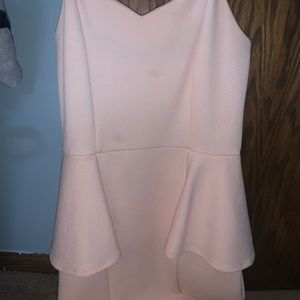 Pink Peplum Dress